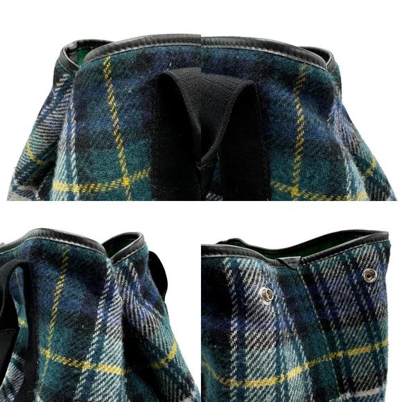 Balenciaga Wool Tote Bag Green Black Multicolor - Picture 3 of 5